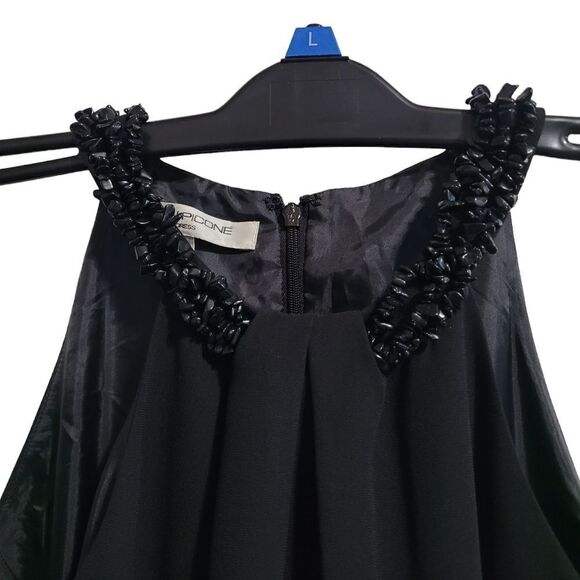 Little Black Dress Beaded Halter Dress - Picture 3 of 4